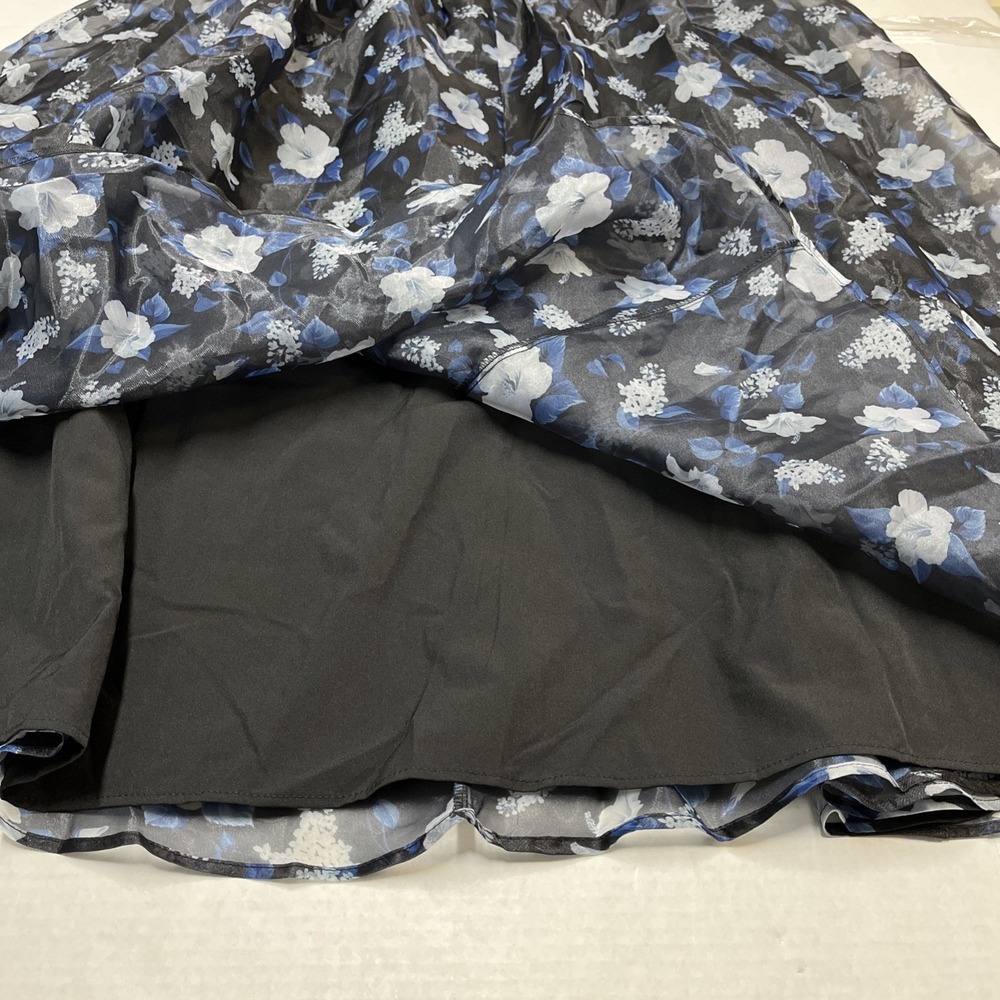 Lulus Dress Black Floral Organza Bustier Midi Size XXL Event Gala Wedding Guest - Picture 8 of 14
